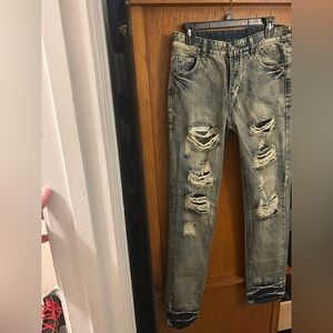 Distressed Blue Jeans for Men